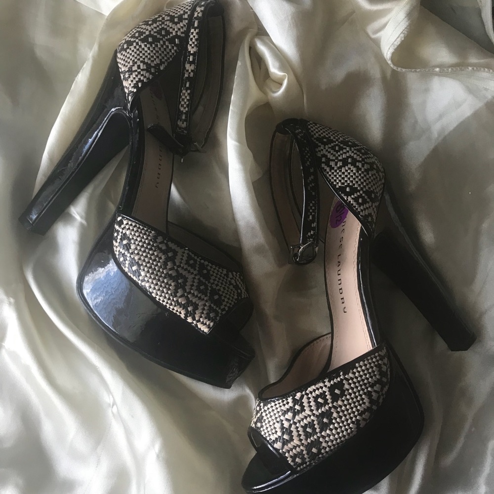 Aztec Tribal platform heels